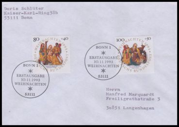 Bund, 1707-08 FDC