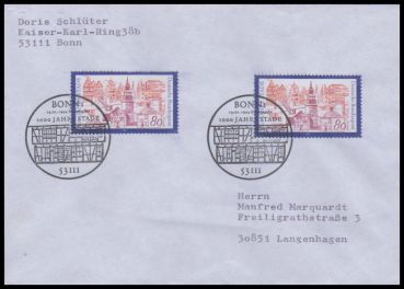Bund, 1709 FDC