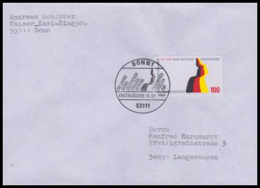 Bund, 1723 FDC