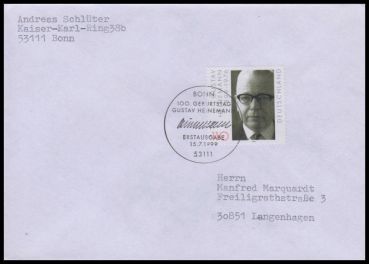 Bund, 2067 FDC