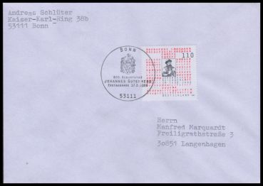 Bund, 2098 FDC