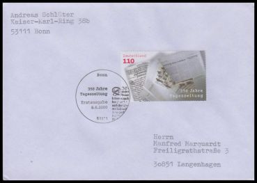Bund, 2123 FDC