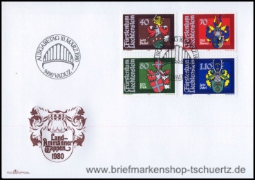 Liechtenstein, 743-46 FDC