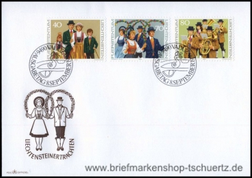 Liechtenstein, 754-56 FDC