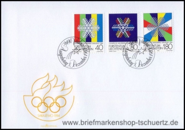 Liechtenstein, 834-36 FDC