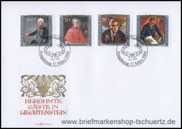 Liechtenstein, 839-42 FDC