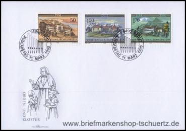 Liechtenstein, 868-70 FDC