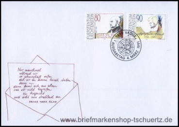 Liechtenstein, 1013-14 FDC