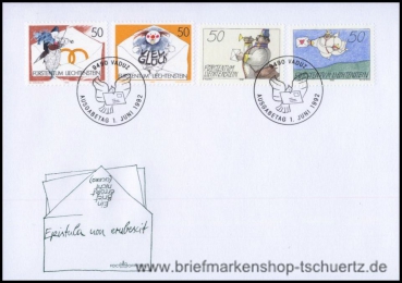 Liechtenstein, 1041-44 FDC