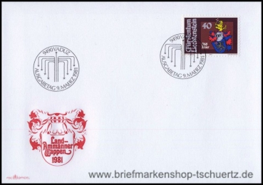 Liechtenstein, 766-69 FDC