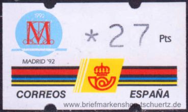 Spanien, ATM 6.1 e / 27 mNr **